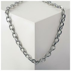 Колье Queen Fair, длина 45 см, серебряный