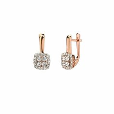 Серьги Эстет, серебро, 925 проба, родирование, золочение, фианит, бесцветный