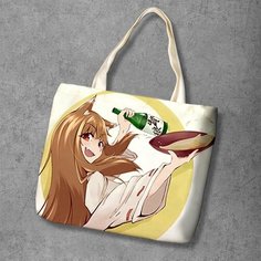 Сумка шоппер Anime Dakimakura, фактура рельефная, мультиколор