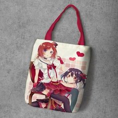 Сумка шоппер Anime Dakimakura, фактура рельефная, мультиколор