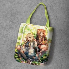 Сумка шоппер Anime Dakimakura, фактура рельефная, мультиколор