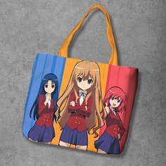 Сумка шоппер Anime Dakimakura, фактура рельефная, мультиколор