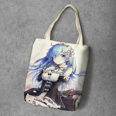 Сумка шоппер Anime Dakimakura, фактура рельефная, мультиколор