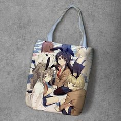 Сумка шоппер Anime Dakimakura, фактура рельефная, мультиколор