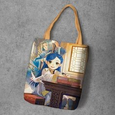 Сумка шоппер Anime Dakimakura, фактура рельефная, мультиколор