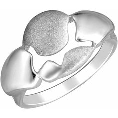 Кольцо Эстет, серебро, 925 проба, родирование, размер 16.5