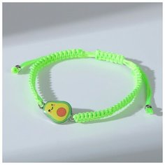 Браслет Queen Fair, эмаль, металл, 1 шт., размер 7 см, зеленый, серебристый