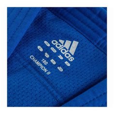 Кимоно для дзюдо adidas без пояса, сертификат IJF, размер 150, синий