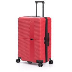 Чемодан-самокат Torber T2056L-RED, 96 л, размер L, красный