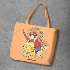 Сумка шоппер Anime Dakimakura, фактура рельефная, мультиколор