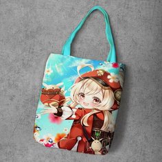Сумка шоппер Anime Dakimakura, фактура рельефная, мультиколор
