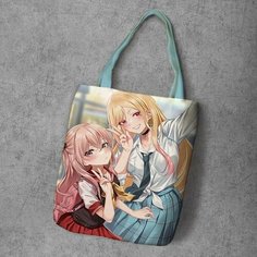 Сумка шоппер Anime Dakimakura, фактура рельефная, мультиколор