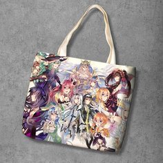 Сумка шоппер Anime Dakimakura, фактура рельефная, мультиколор