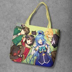 Сумка шоппер Anime Dakimakura, фактура рельефная, мультиколор