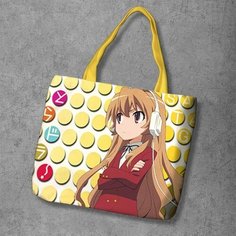 Сумка шоппер Anime Dakimakura, фактура рельефная, мультиколор