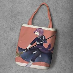 Сумка шоппер Anime Dakimakura, фактура рельефная, мультиколор