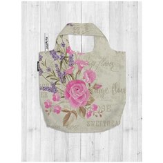 Сумка авоська JoyArty, зеленый, фиолетовый