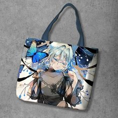 Сумка шоппер Anime Dakimakura, фактура рельефная, мультиколор