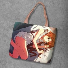 Сумка шоппер Anime Dakimakura, фактура рельефная, мультиколор