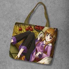 Сумка шоппер Anime Dakimakura, фактура рельефная, мультиколор