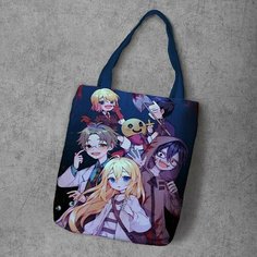 Сумка шоппер Anime Dakimakura, фактура рельефная, мультиколор