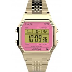 Наручные часы TIMEX T80 TW2V19400, золотой, розовый