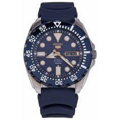 Наручные часы SEIKO 5 Sports SRP605K2, синий, серебряный