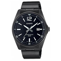 Наручные часы CASIO Collection MTP-E170B-1B, черный, серебряный