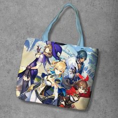 Сумка шоппер Anime Dakimakura, фактура рельефная, мультиколор