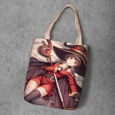 Сумка шоппер Anime Dakimakura, фактура рельефная, мультиколор