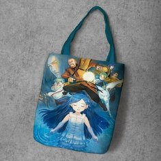Сумка шоппер Anime Dakimakura, фактура рельефная, мультиколор