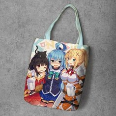 Сумка шоппер Anime Dakimakura, фактура рельефная, мультиколор