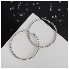 Серьги Queen Fair, размер/диаметр 55 мм, серебряный