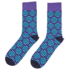 Носки Burning Heels Дизайнерские носки Burning Heels - Circle, размер 39-41, синий, фиолетовый