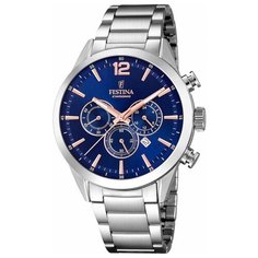 Наручные часы FESTINA Timeless Chrono, синий, серебряный