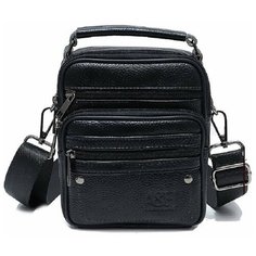 Сумка мессенджер , фактура гладкая, черный