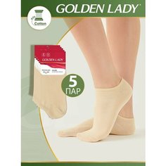 Носки Golden Lady, 5 пар, размер 35-38, бежевый