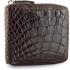 Кошелек Exotic Leather, фактура под рептилию, коричневый
