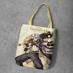 Сумка шоппер Anime Dakimakura, фактура рельефная, мультиколор