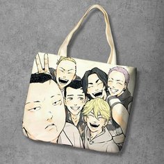 Сумка шоппер Anime Dakimakura, фактура рельефная, мультиколор
