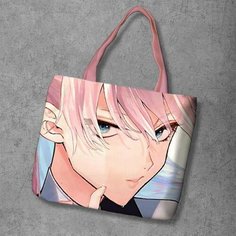 Сумка шоппер Anime Dakimakura, фактура рельефная, мультиколор