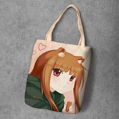 Сумка шоппер Anime Dakimakura, фактура рельефная, мультиколор