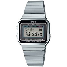 Наручные часы CASIO Vintage A700WE-1AEF, серебряный, черный