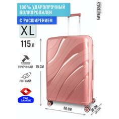 Чемодан , 125 л, размер XL, розовый