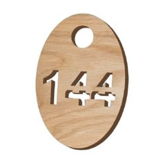 Номерок для гардероба 374, гладкая фактура, 10 шт., бежевый