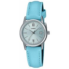 Наручные часы CASIO LTP-V002L-2B3, серебряный, голубой