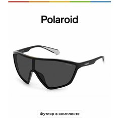 Солнцезащитные очки Polaroid, черный, серый