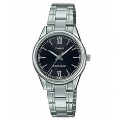Наручные часы CASIO LTP-V005D-1B2, черный, серебряный
