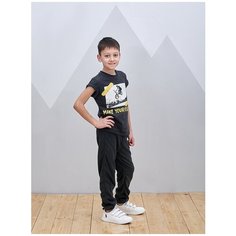 Брюки Микита, размер 104, черный, серый