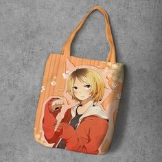 Сумка шоппер Anime Dakimakura, фактура рельефная, мультиколор